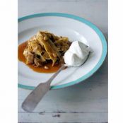 SCRIPPELLE RIBBONS w/APRICOT ORANGE SAUCE